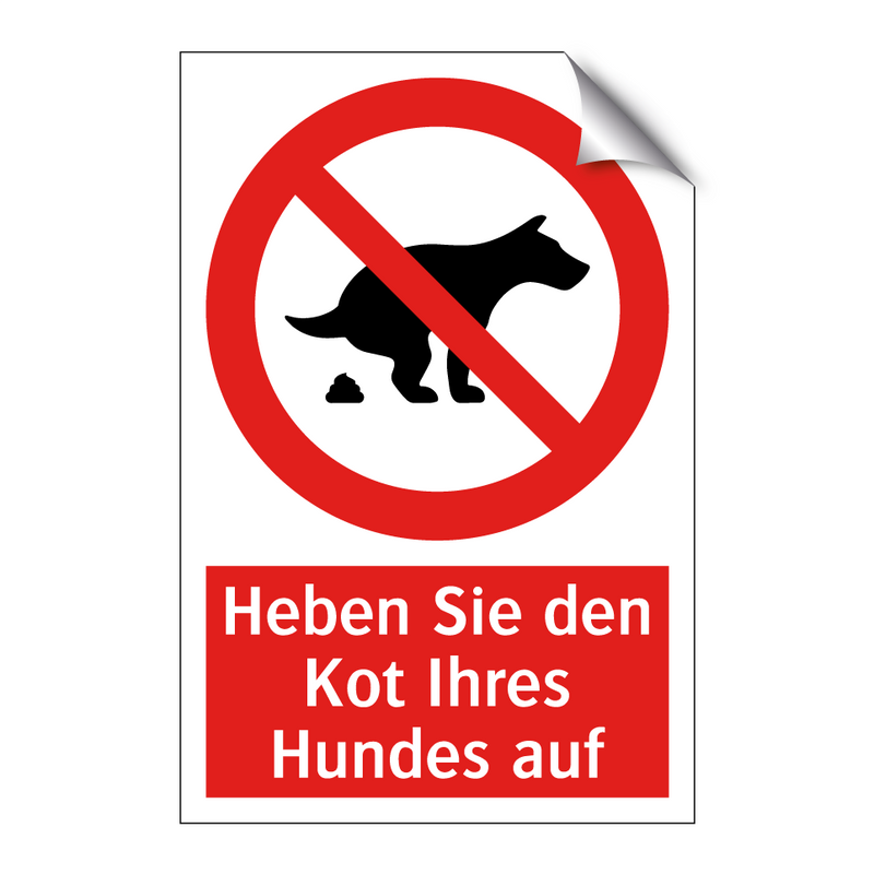 Heben Sie den Kot Ihres Hundes auf