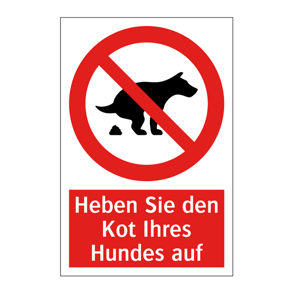 Heben Sie den Kot Ihres Hundes auf