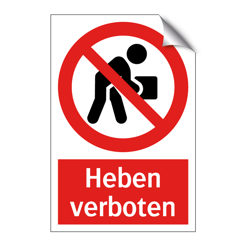 Heben verboten