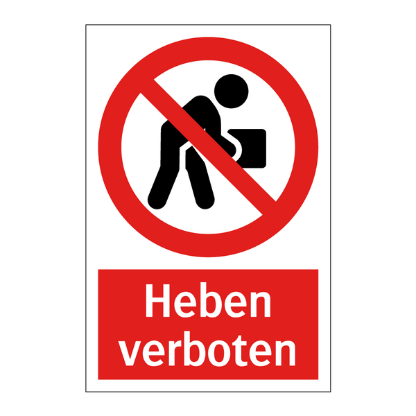 Heben verboten