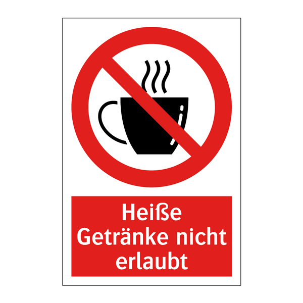 Heiße Getränke nicht erlaubt
