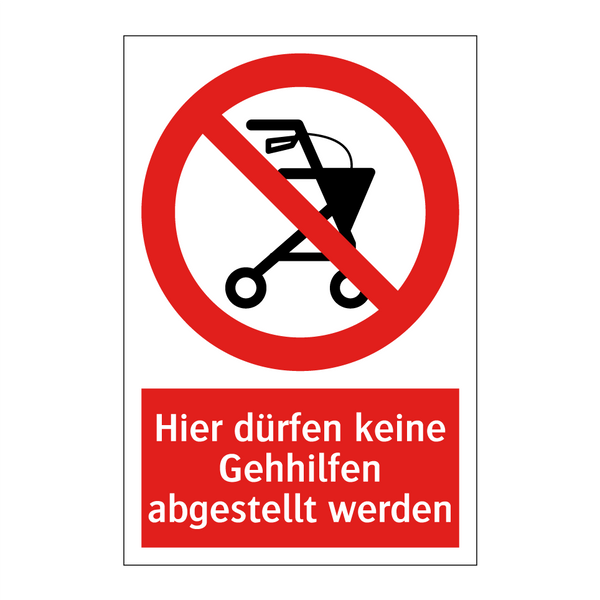 Hier dürfen keine Gehhilfen abgestellt werden