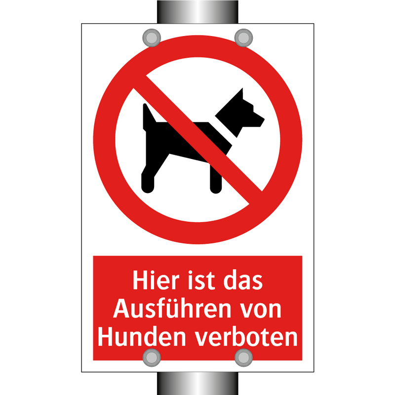 Hier ist das Ausführen von Hunden verboten