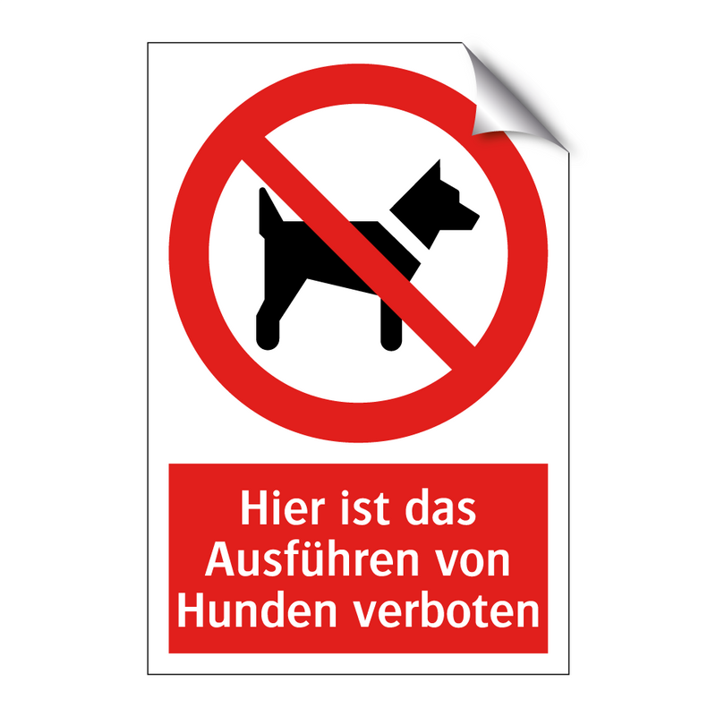 Hier ist das Ausführen von Hunden verboten