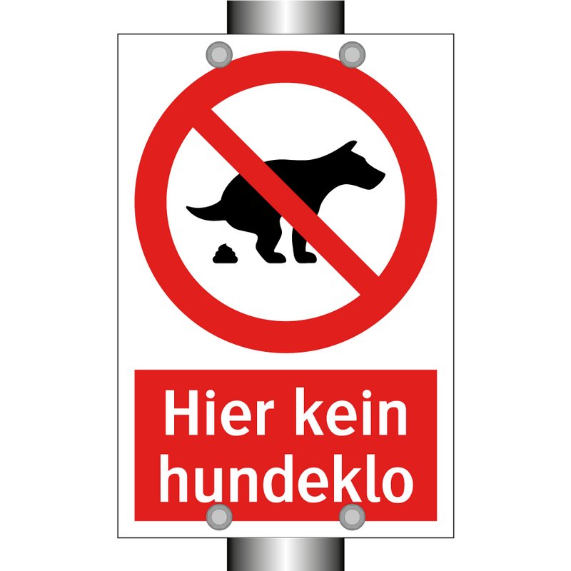 Hier kein hundeklo