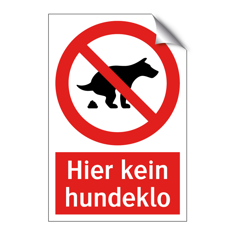 Hier kein hundeklo