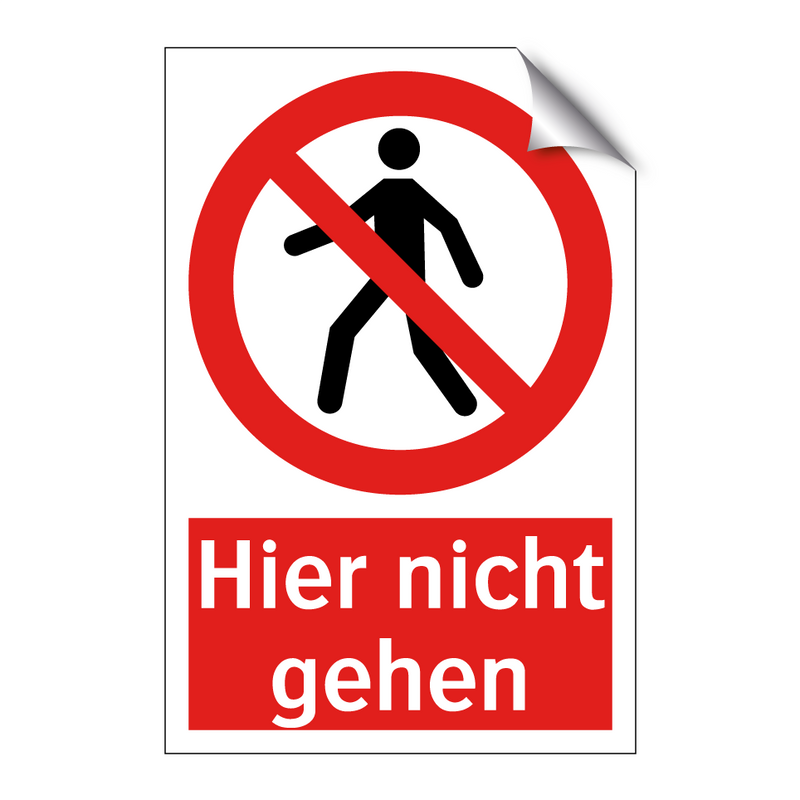 Hier nicht gehen