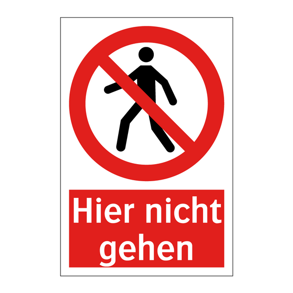Hier nicht gehen