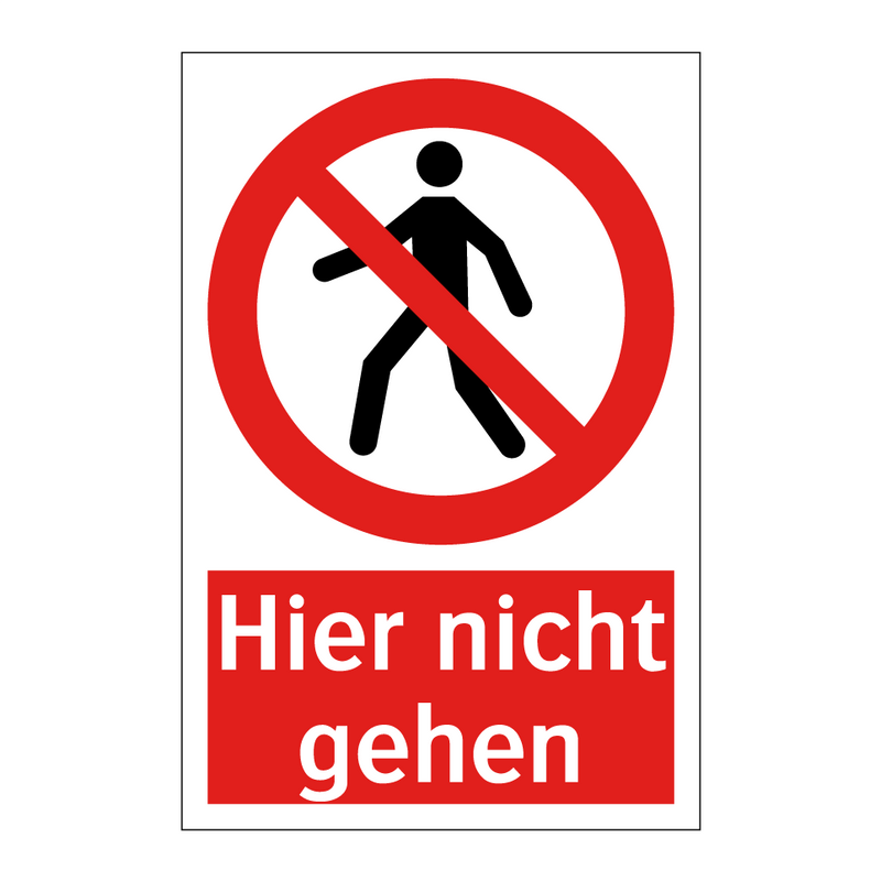 Hier nicht gehen
