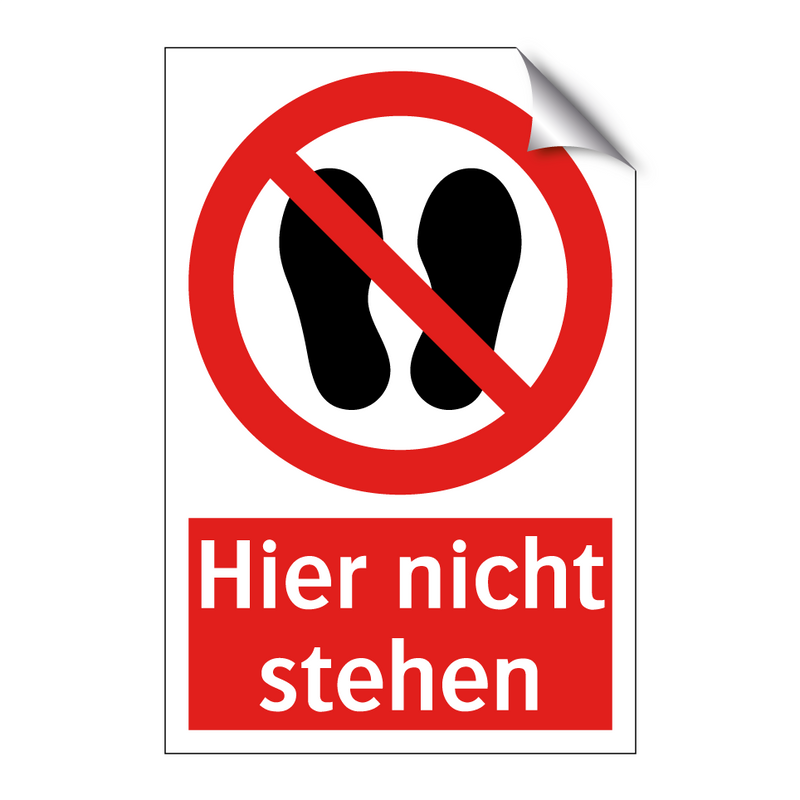 Hier nicht stehen