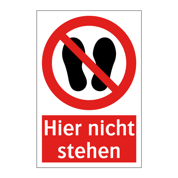 Hier nicht stehen