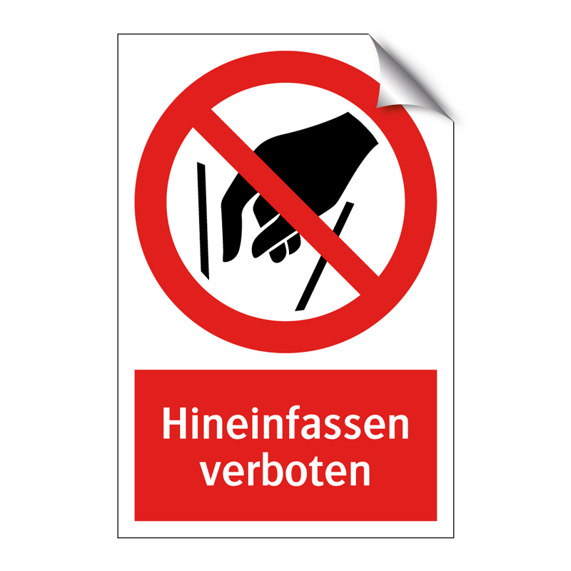Hineinfassen verboten