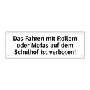 Das Fahren mit Rollern oder Mofas auf dem Schulhof ist verboten!