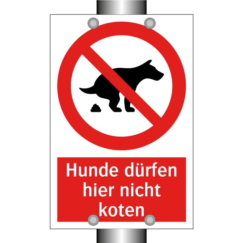 Hunde dürfen hier nicht koten