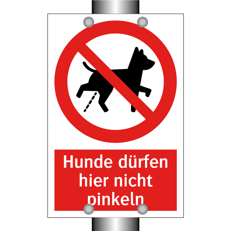 Hunde dürfen hier nicht pinkeln