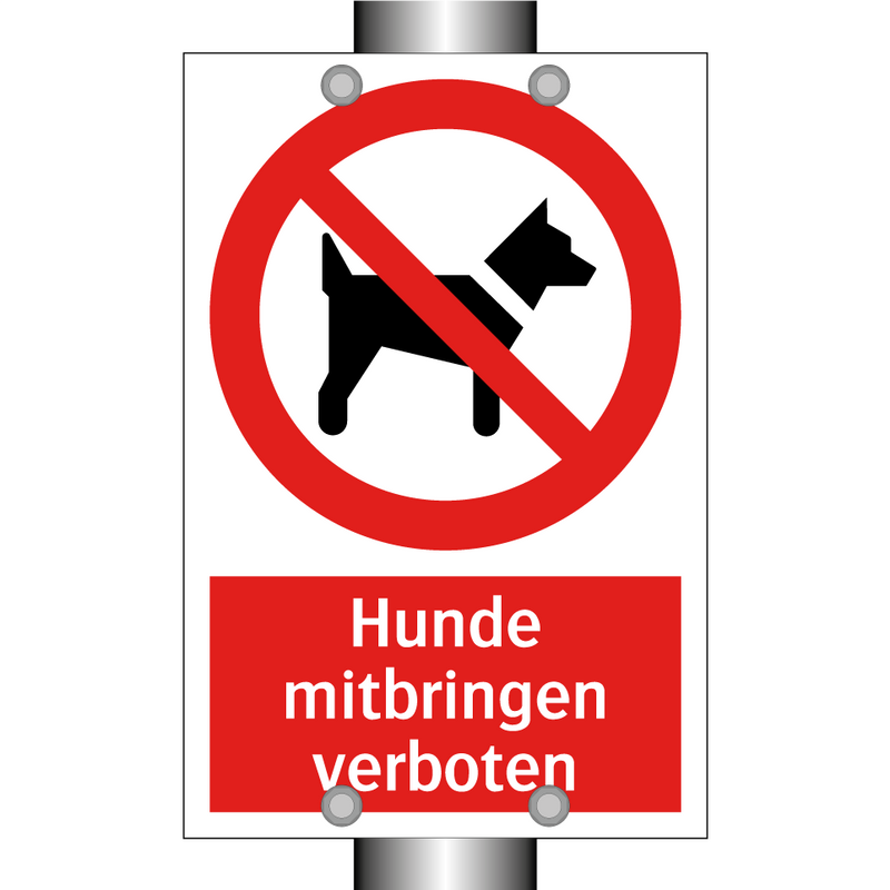 Hunde mitbringen verboten
