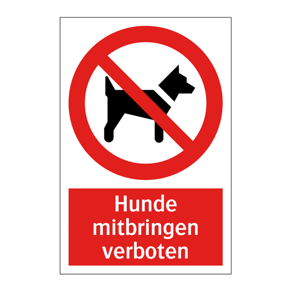 Hunde mitbringen verboten
