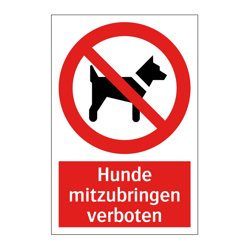 Hunde mitzubringen verboten
