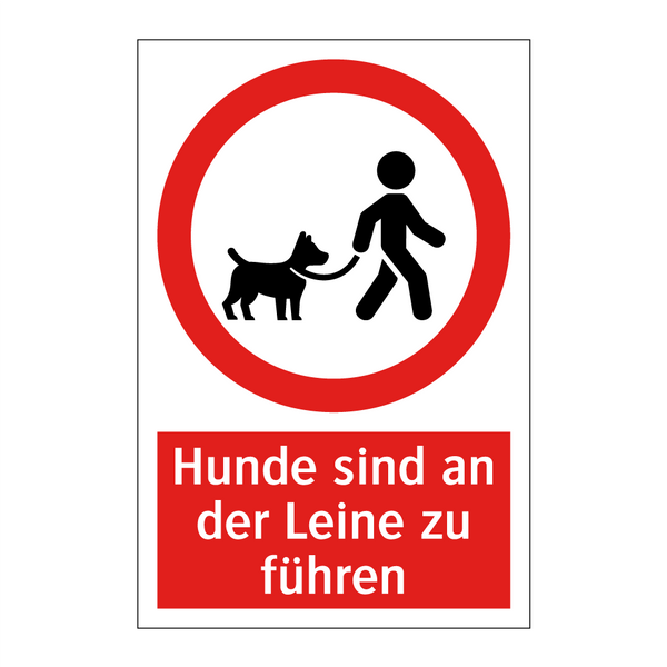 Hunde sind an der Leine zu führen