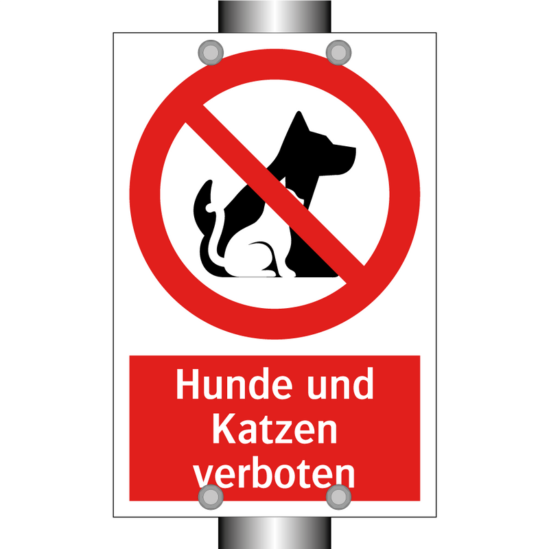 Hunde und Katzen verboten