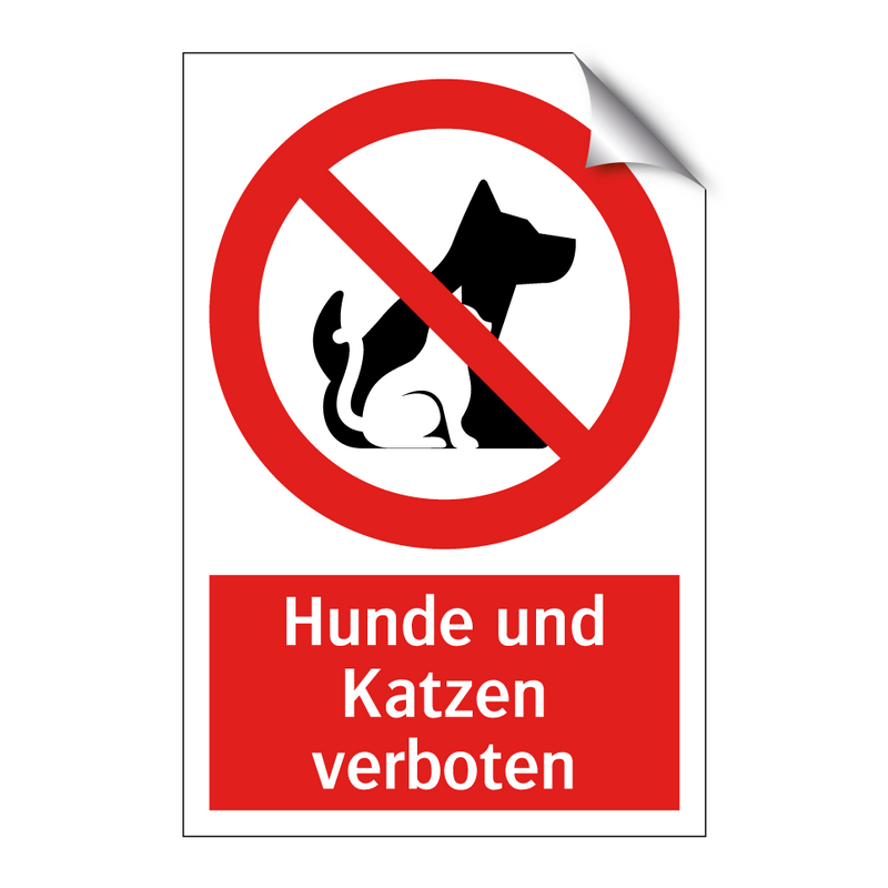 Hunde und Katzen verboten