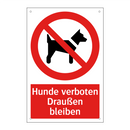 Hunde verboten Draußen bleiben