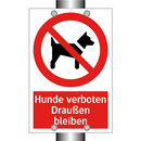Hunde verboten Draußen bleiben