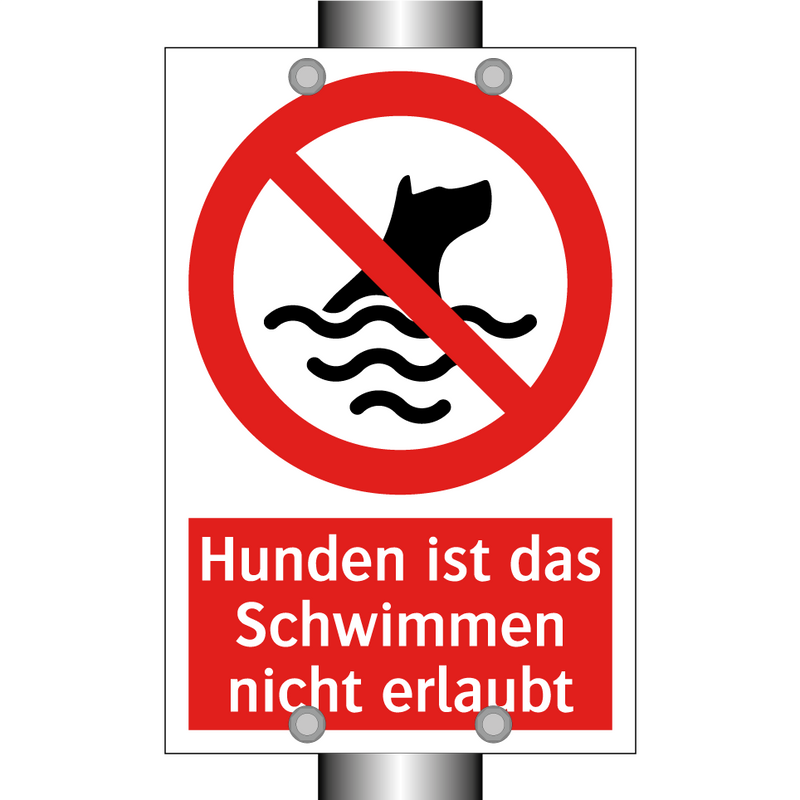Hunden ist das Schwimmen nicht erlaubt