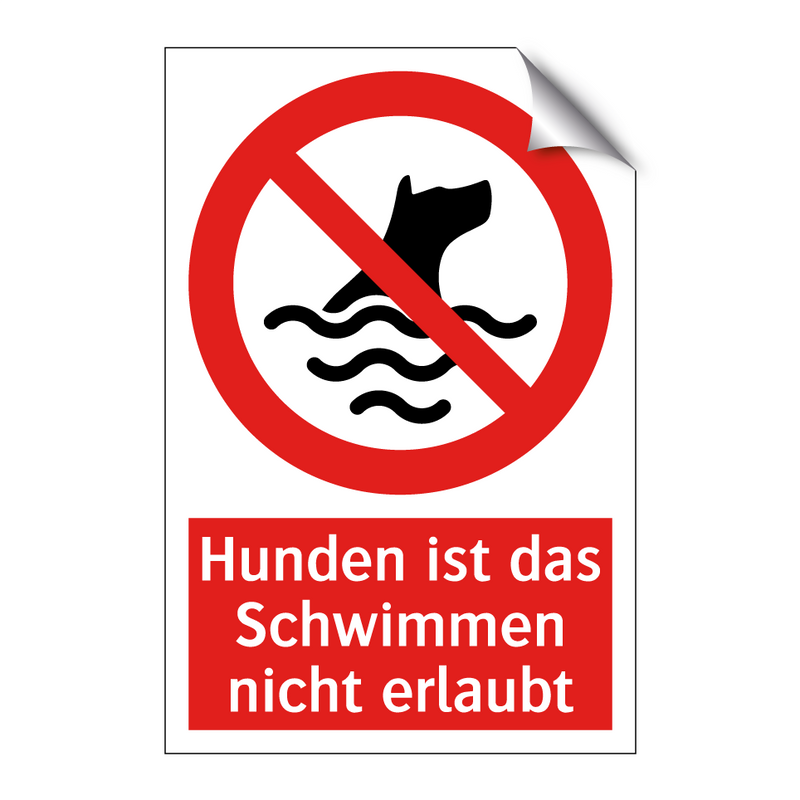 Hunden ist das Schwimmen nicht erlaubt