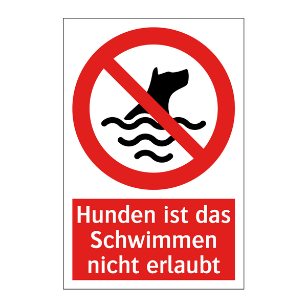 Hunden ist das Schwimmen nicht erlaubt