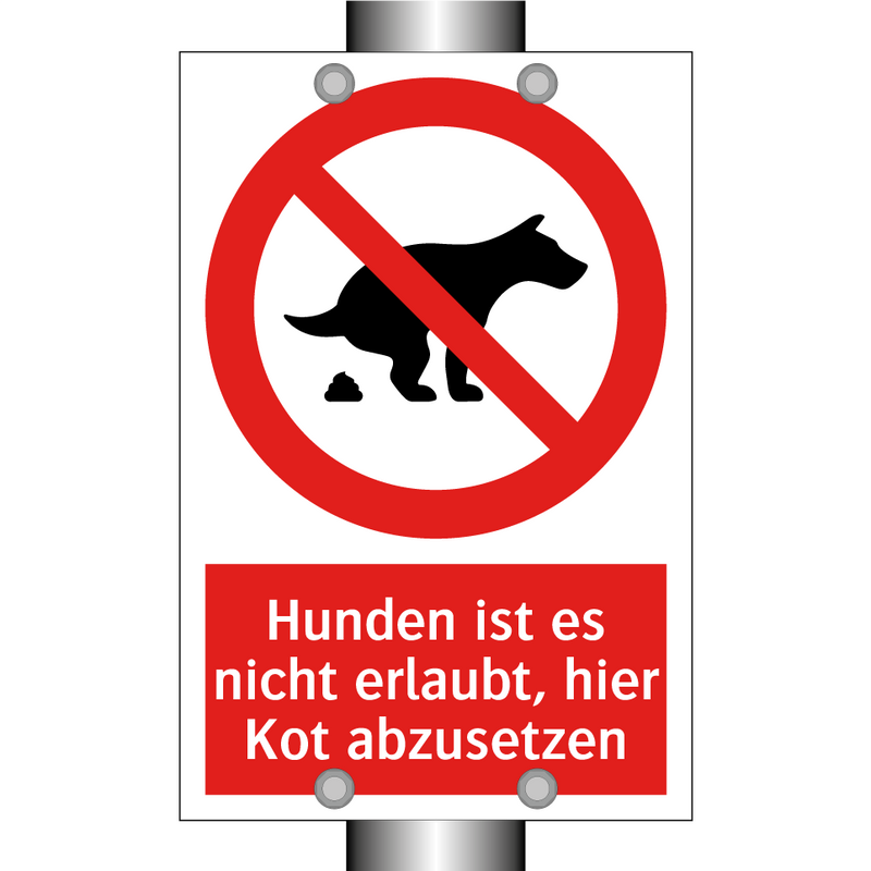 Hunden ist es nicht erlaubt, hier Kot abzusetzen