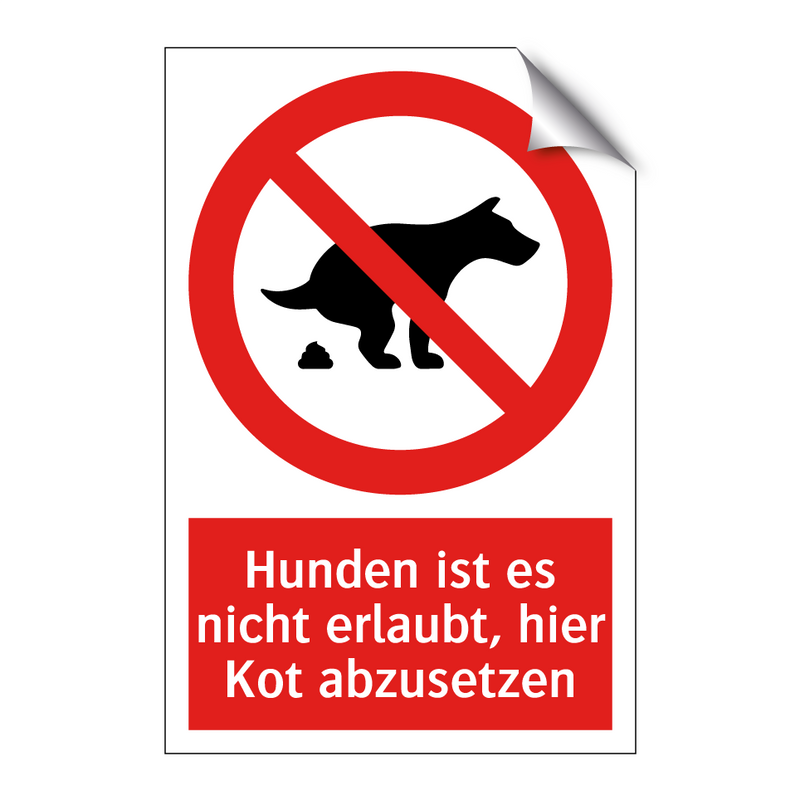 Hunden ist es nicht erlaubt, hier Kot abzusetzen