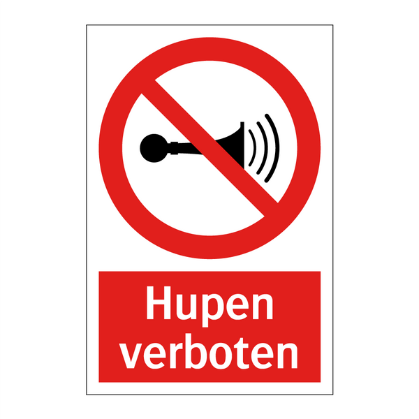 Hupen verboten