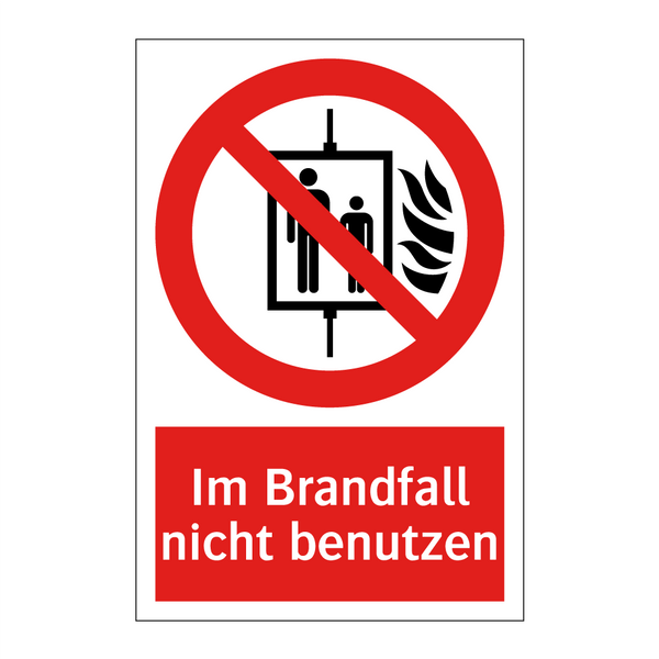 Im Brandfall nicht benutzen