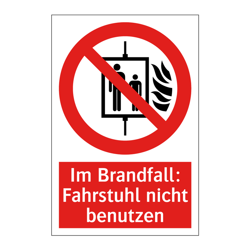 Im Brandfall: Fahrstuhl nicht benutzen