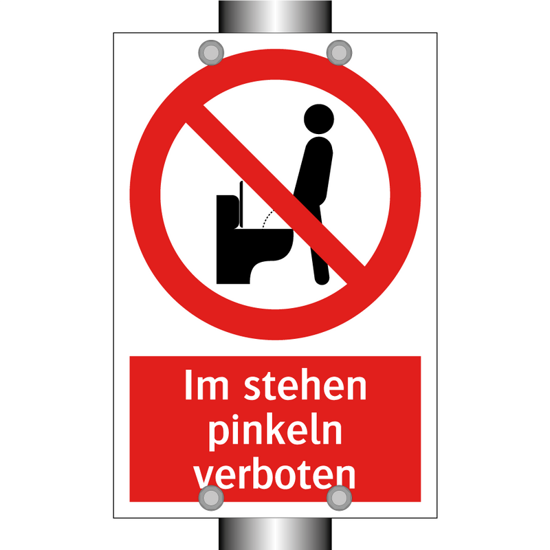Im stehen pinkeln verboten