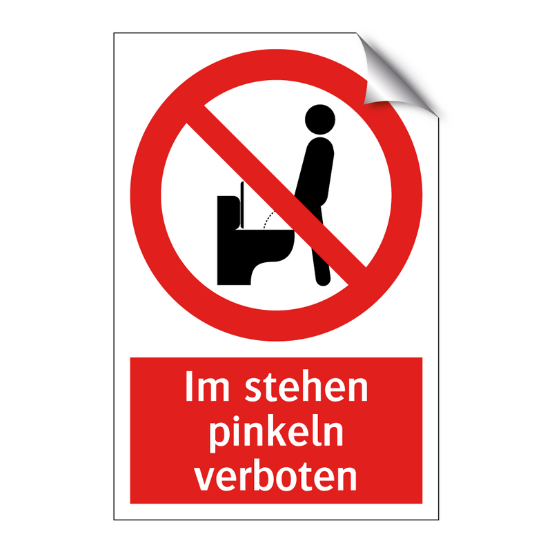 Im stehen pinkeln verboten