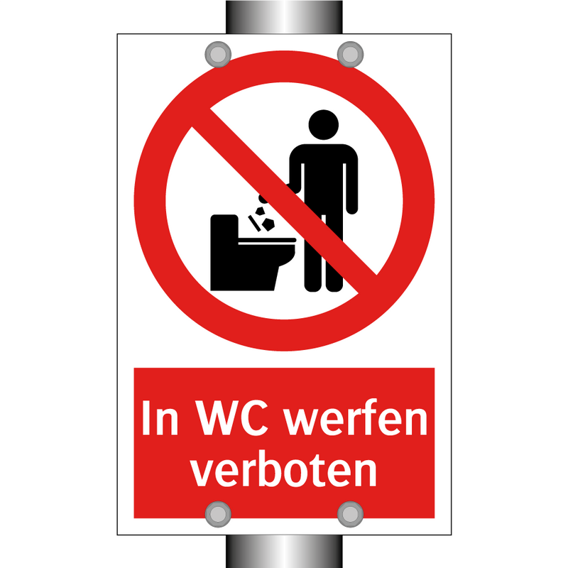 In WC werfen verboten