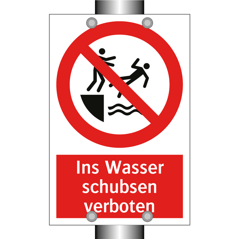Ins Wasser schubsen verboten