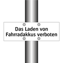 Das Laden von Fahrradakkus verboten