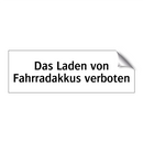 Das Laden von Fahrradakkus verboten