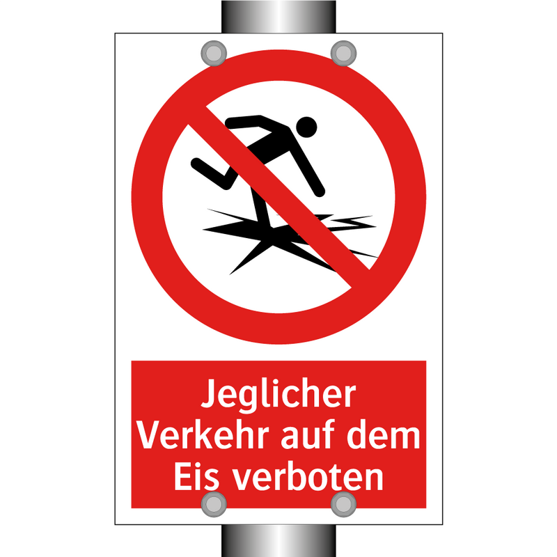 Jeglicher Verkehr auf dem Eis verboten
