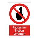 Kaugummi kleben verboten