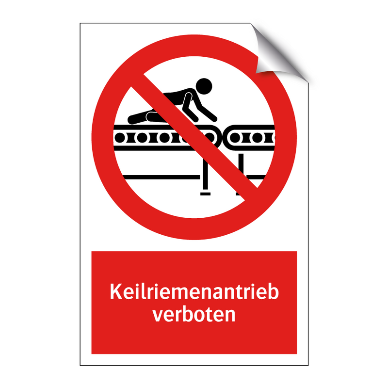 Keilriemenantrieb verboten
