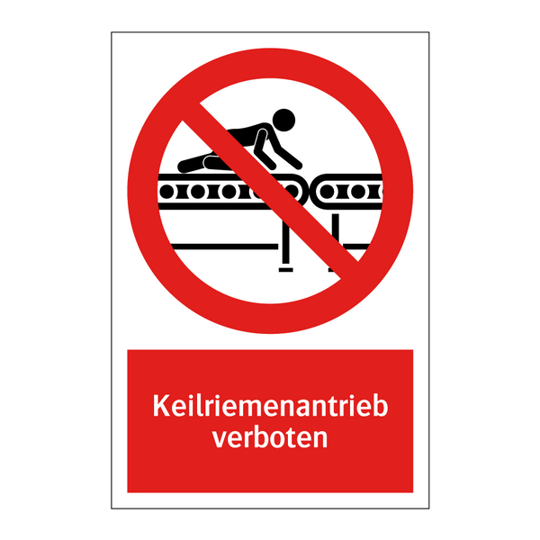 Keilriemenantrieb verboten