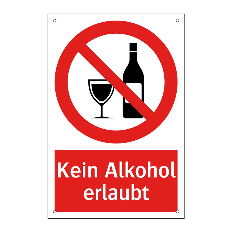 Kein Alkohol erlaubt