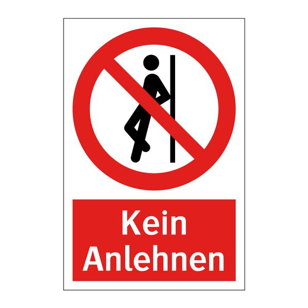 Kein Anlehnen