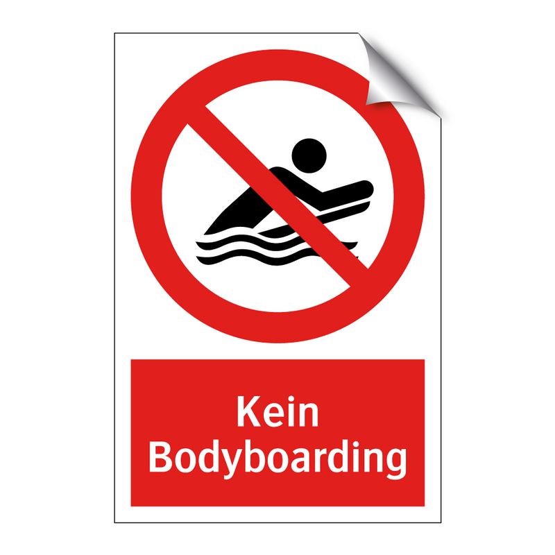 Kein Bodyboarding