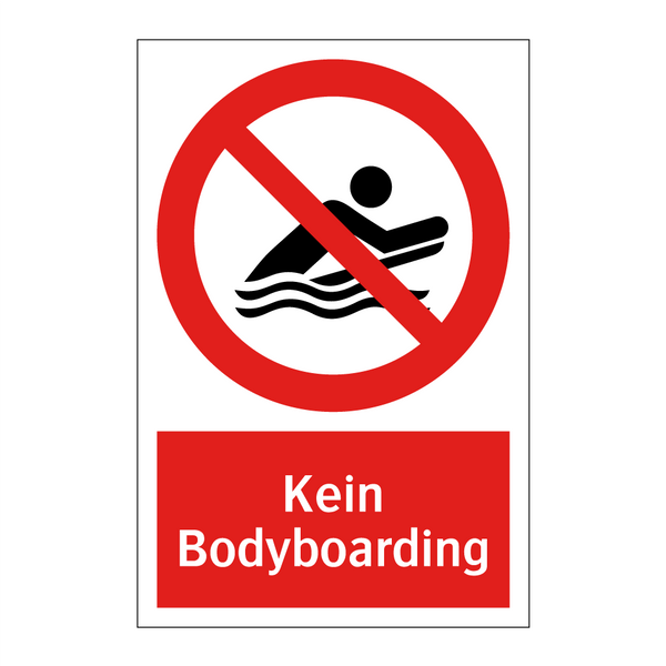 Kein Bodyboarding