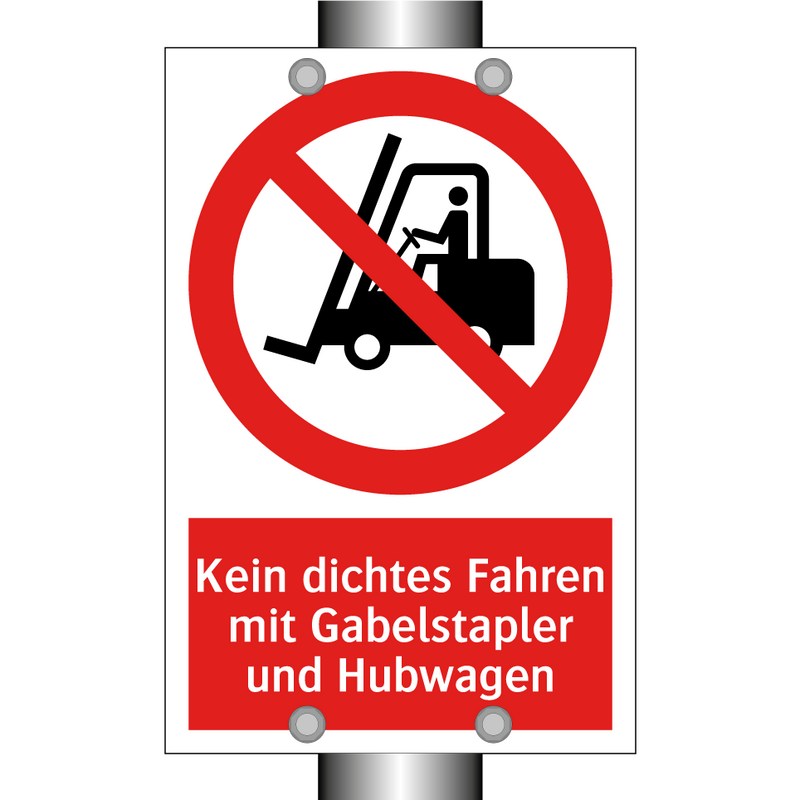 Kein dichtes Fahren mit Gabelstapler und Hubwagen